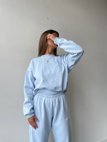 Mr. Winston Baby Blue Tracksuit - Embrace a fresh and soothing look with this baby blue tracksuit from Mr. Winston, offering a stylish and comfortable ensemble for your casual and trendy wardrobe