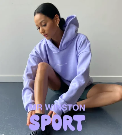 Mr. Winston Lilac Hoodie - Add a touch of elegance to your wardrobe with this lilac-colored hoodie from Mr. Winston, offering a stylish and comfortable option for your everyday look.