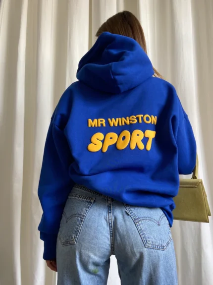 Mr. Winston Mango Puff Hoodie - Infuse your wardrobe with vibrant energy using this mango-colored hoodie from Mr. Winston, featuring a stylish puff design for a cozy and fashionable statement.