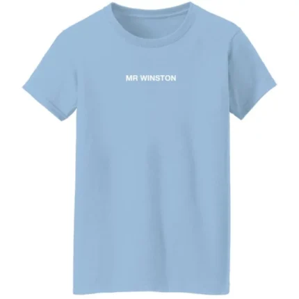 Merch Worldwide Logo T-Shirt Mr. Winston - Sky Blue - Showcase your global style with this sky blue Mr. Winston Merch Worldwide logo t-shirt, offering a trendy and comfortable way to represent your favorite brand.