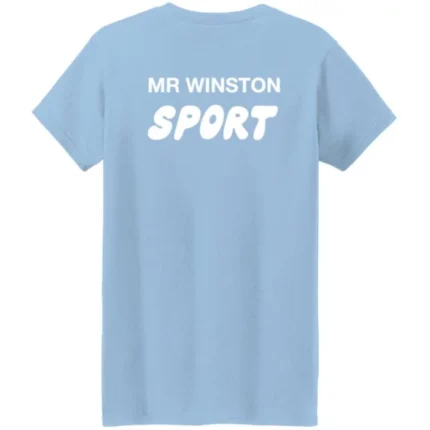 Merch Worldwide Logo T-Shirt Mr. Winston - Sky Blue - Showcase your global style with this sky blue Mr. Winston Merch Worldwide logo t-shirt, offering a trendy and comfortable way to represent your favorite brand.
